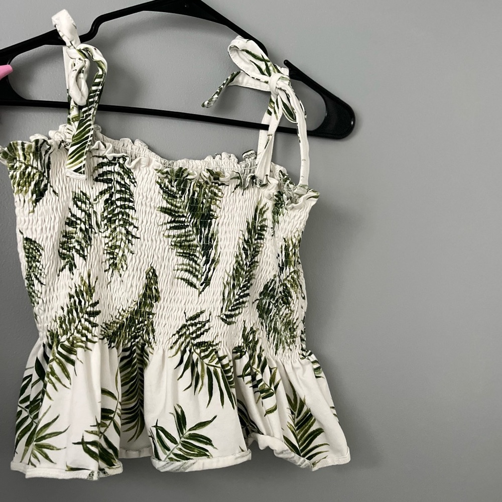 Palm Print Crop Top